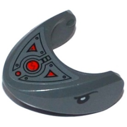 Shark Head with Rounded Nose with Black Eyes, Oscilloscope and Armor Plates Pattern (Sticker) - Set 76027 Shark Head with Rounded Nose with Black Eyes, Oscilloscope and Armor Plates Pattern (Sticker) - Set 76027