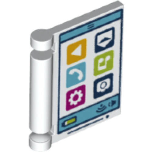 Деталь LEGO 24093pb014 Minifigure, Utensil Book Cover with Tablet Computer Pattern