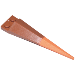 Plate, Modified 1 x 2 with Angular Extension with Molded Flexible Rubber Orange Tip Pattern
