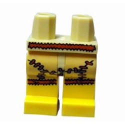 Hips and Yellow Legs with Tan Animal Skin Skirt Pattern (Cave Woman)