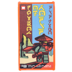 Glass for Window 1 x 4 x 6 with Movie Poster with Ninjago Logogram 'SHADOW OF RONIN' and 'NINJAGO', Minifigure, and Mountains Pattern (Sticker) - Set 70620