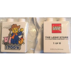 Duplo, Brick 1 x 2 x 2 with The LEGO Store Flatiron District 1700's 1 of 6 Pattern Duplo, Brick 1 x 2 x 2 with The LEGO Store Flatiron District 1700's 1 of 6 Pattern