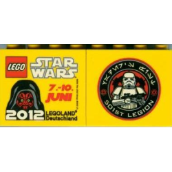 Brick 2 x 4 x 3 with Legoland Deutschland Star Wars 07. - 10. Juni 2012, 501st Legion Logo on Reverse Pattern Brick 2 x 4 x 3 with Legoland Deutschland Star Wars 07. - 10. Juni 2012, 501st Legion Logo on Reverse Pattern