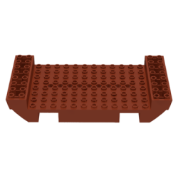 Boat, Hull Large Middle 8 x 16 x 2 1/3 with 8 or 9 Holes - Reddish Brown Boat, Hull Large Middle 8 x 16 x 2 1/3 with 8 or 9 Holes - Reddish Brown