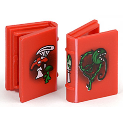 Minifigure, Utensil Book 2 x 3 with Mushrooms and Vine Pattern