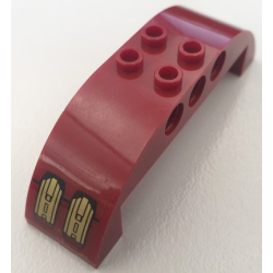 Slope, Curved 8 x 2 x 2 Double with Gold and Dark Red Iron Man Hulkbuster Armor Pattern (Sticker) - Set 76105 Slope, Curved 8 x 2 x 2 Double with Gold and Dark Red Iron Man Hulkbuster Armor Pattern (Sticker) - Set 76105