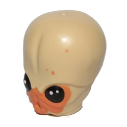 Minifigure, Head, Modified SW Bith with Black Eyes and Nougat Mouth Pattern