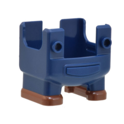 Large Figure Legs, Super Mario Luigi Overalls with Front Button with Molded Reddish Brown Shoes Pattern