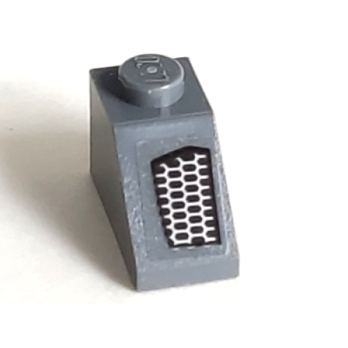 Деталь LEGO 3040pb025R Slope 45 2 x 1 with Engine Vent Pattern Model Right Side (Sticker) - Set 75892