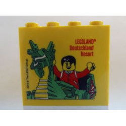 Brick 2 x 4 x 3 with Dragon and Legoland Deutschland Resort Pattern