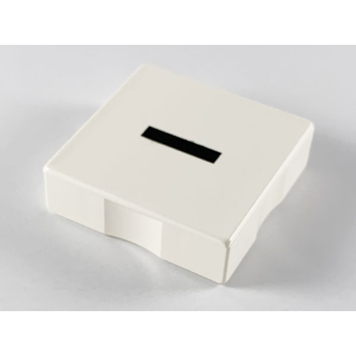 Деталь LEGO 6309pb015 Duplo, Tile 2 x 2 with Black Dash / Hyphen / Minus Sign (-) Pattern