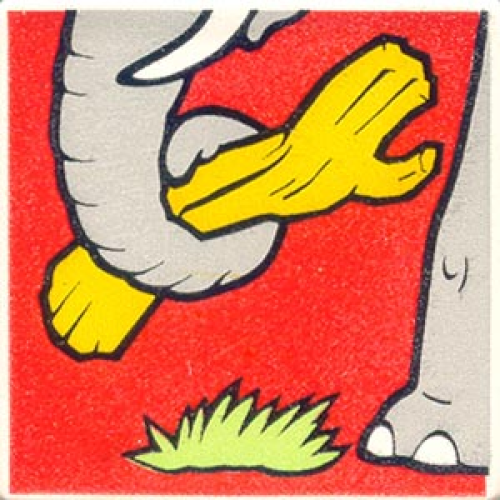 Деталь LEGO 2756pb214 Duplo, Tile 2 x 2 x 1 with Elephant Mosaic Picture 16 Pattern