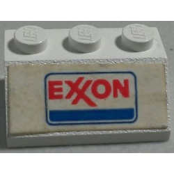 Slope 45 2 x 3 with ﻿Exxon Logo Pattern (Sticker) - Set 554