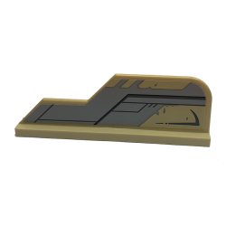 Tail 8 x 1 with Stepped Fin with Light Bluish Gray Decoration Pattern Model Left Side (Sticker) - Set 75204