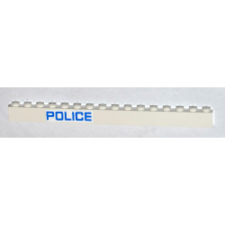 Brick 1 x 16 with Blue 'POLICE' Pattern (Sticker) - Set 60046