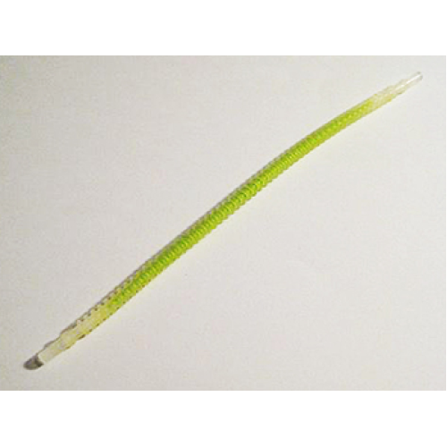 Деталь LEGO 57539pb02 Hose, Flexible Ribbed with 8mm Ends 19L / 15.2cm with Molded Lime Center Pattern