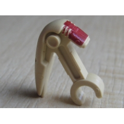 Minifigure, Head, Modified Mechanical (SW Battle Droid) with Dark Red Insignia Pattern
