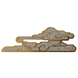 Plastic Part for Set 80039 - White Clouds with Gold Edges Pattern 3