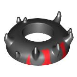 Minifigure, Headgear Head Top, SW Zabrak Horns, Darth Maul Pattern