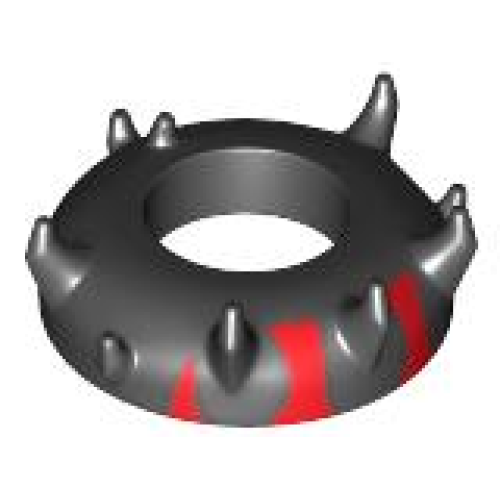 Деталь LEGO 95747pb02 Minifigure, Headgear Head Top, SW Zabrak Horns, Darth Maul Pattern