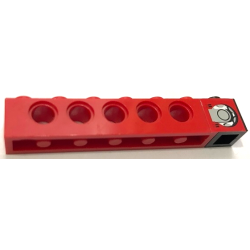 Stickered Assembly 7 x 1 x 1 with Fuel Filler Cap Pattern Model Left Side (Sticker) - Set 8440 - 1 Brick 1 x 1, 1 Technic, Brick 1 x 6 with Holes