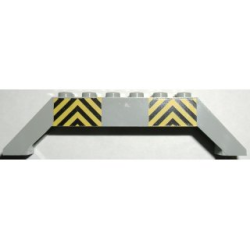 Slope 45 10 x 2 x 2 Double with Black and Yellow Danger Chevrons Pattern Slope 45 10 x 2 x 2 Double with Black and Yellow Danger Chevrons Pattern