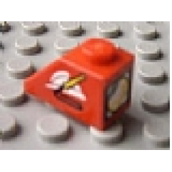 Slope 45 2 x 1 with Fire Helmet & Hose on Both Sides and Light Pattern on Back (Stickers) - Set 8280 Slope 45 2 x 1 with Fire Helmet & Hose on Both Sides and Light Pattern on Back (Stickers) - Set 8280