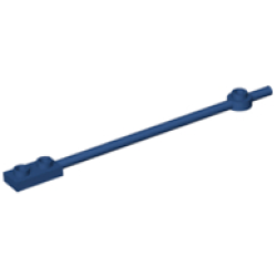 Bar 12L with 1 x 2 Plate End Hollow Studs and 1 x 1 Round Plate End - Dark Blue