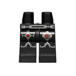 Hips and Legs with Robot Armor with Silver and Red Pattern Hips and Legs with Robot Armor with Silver and Red Pattern