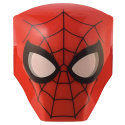 Large Figure Armor, Smooth with 2 x 2 Round Brick Attachment with Black Webbing, Large White Eyes with Light Bluish Gray Edges and Black Borders Pattern (Spider-Man Head) Large Figure Armor, Smooth with 2 x 2 Round Brick Attachment with Black Webbing, Large White Eyes with Light Bluish Gray Edges and Black Borders Pattern (Spider-Man Head)