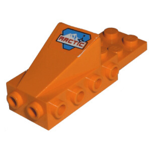 Деталь LEGO 2336pb02 Cockpit Space Nose with Arctic Logo Pattern (Sticker) - Sets 6573 / 6575 / 6577