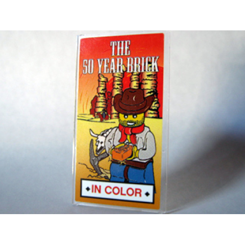 Деталь LEGO 57895pb001 Glass for Window 1 x 4 x 6 with 'THE 50 YEAR BRICK' Movie Poster Pattern (Sticker) - Set 10184