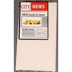 Glass for Window 1 x 4 x 6 with 'CITY NEWS' Newspaper Pattern (Sticker) - Set 7937