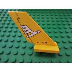 Tail Shuttle with White Airline Bird and 'LC - 3178' Pattern on Both Sides (Stickers) - Set 3178 Tail Shuttle with White Airline Bird and 'LC - 3178' Pattern on Both Sides (Stickers) - Set 3178