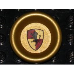 Minifigure, Utensil Dish 3 x 3 with HP Gryffindor Shield Pattern (Sticker) - Set 5378