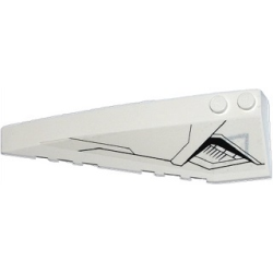 Wedge 10 x 3 Left with Black Lines Avengers Quinjet Pattern (Sticker) - Set 76032 Wedge 10 x 3 Left with Black Lines Avengers Quinjet Pattern (Sticker) - Set 76032