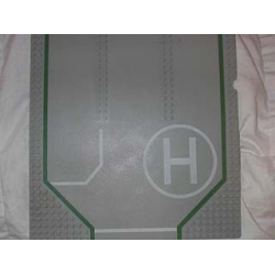 Baseplate, Road 32 x 32 with 3 Driveways, White Lines, Circle H Pattern Baseplate, Road 32 x 32 with 3 Driveways, White Lines, Circle H Pattern