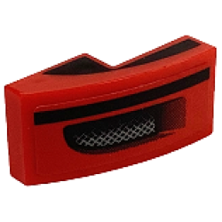 Slope, Curved 2 x 1 x 2/3 with Black Curved Stripe on Both Sides, Stripe and Air Vent with Grille on Top Pattern Model Right Side (Sticker) - Set 76934 Slope, Curved 2 x 1 x 2/3 with Black Curved Stripe on Both Sides, Stripe and Air Vent with Grille on Top Pattern Model Right Side (Sticker) - Set 76934