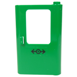 Door 1 x 4 x 5 Train Right, Thin Support at Bottom with Train Logo Black Pattern (Sticker) - Set 7898 Door 1 x 4 x 5 Train Right, Thin Support at Bottom with Train Logo Black Pattern (Sticker) - Set 7898