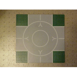 Baseplate, Road 32 x 32 7-Stud Crossroads with Runway 'V' Narrow Pattern Baseplate, Road 32 x 32 7-Stud Crossroads with Runway 'V' Narrow Pattern