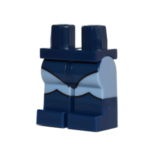 Деталь LEGO 970c55pb11 Hips and Sand Blue Legs with Dark Blue Leotard and Boots with Scalloped Tops Pattern