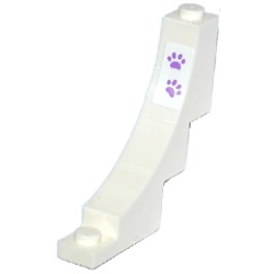 Arch 1 x 5 x 4 Inverted with 2 Medium Lavender Paw Prints Pattern (Sticker) - Set 41099 Arch 1 x 5 x 4 Inverted with 2 Medium Lavender Paw Prints Pattern (Sticker) - Set 41099