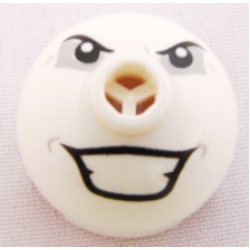 Brick, Round 2 x 2 Dome Top with Angry Eyes and Grin Pattern (Joker Bomb) Brick, Round 2 x 2 Dome Top with Angry Eyes and Grin Pattern (Joker Bomb)