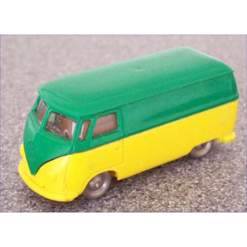 Деталь LEGO 258pb03 HO Scale, VW Van with Yellow Base - Green