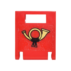 Container, Box 2 x 2 x 2 Door with Slot with Gold Mail Horn Pattern (Sticker) - Sets 10222 / 10259 Container, Box 2 x 2 x 2 Door with Slot with Gold Mail Horn Pattern (Sticker) - Sets 10222 / 10259