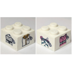 Brick 2 x 2 with Clothes, Tops and Shirt with Price Tags Pattern on All Sides (Stickers) - Set 41427 Brick 2 x 2 with Clothes, Tops and Shirt with Price Tags Pattern on All Sides (Stickers) - Set 41427
