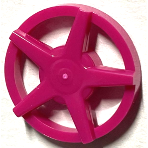 Деталь LEGO 18978a Wheel Cover 5 Spoke - for Wheel 18976 - Magenta