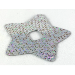 Clikits, Icon Accent Plastic Star 4 3/4 x 4 3/4 with Holographic Grid of Squares Pattern Clikits, Icon Accent Plastic Star 4 3/4 x 4 3/4 with Holographic Grid of Squares Pattern