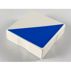 Duplo, Tile 2 x 2 with Shape Blue Right Triangle Pattern