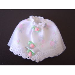 Belville, Clothes Skirt Long, Roses Pattern with 3 Rosettes & Lace Hem, with Sheer Layer